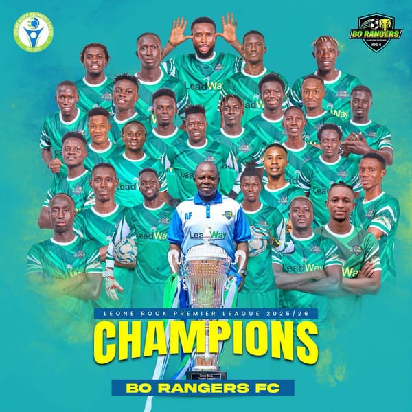 Bo Rangers have been crowned champions of the 2025/26 Leone Rock Premier League.